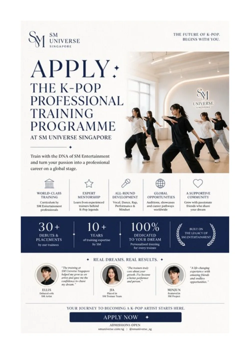 คอนเซปต์ครีเอทีฟ เส้นทางที่แท้จริง PP2-B-02: 'Apply: The K-Pop Professional Training Programme' คอนเซปต์ข้อเสนอสำหรับ SM Universe สิงคโปร์