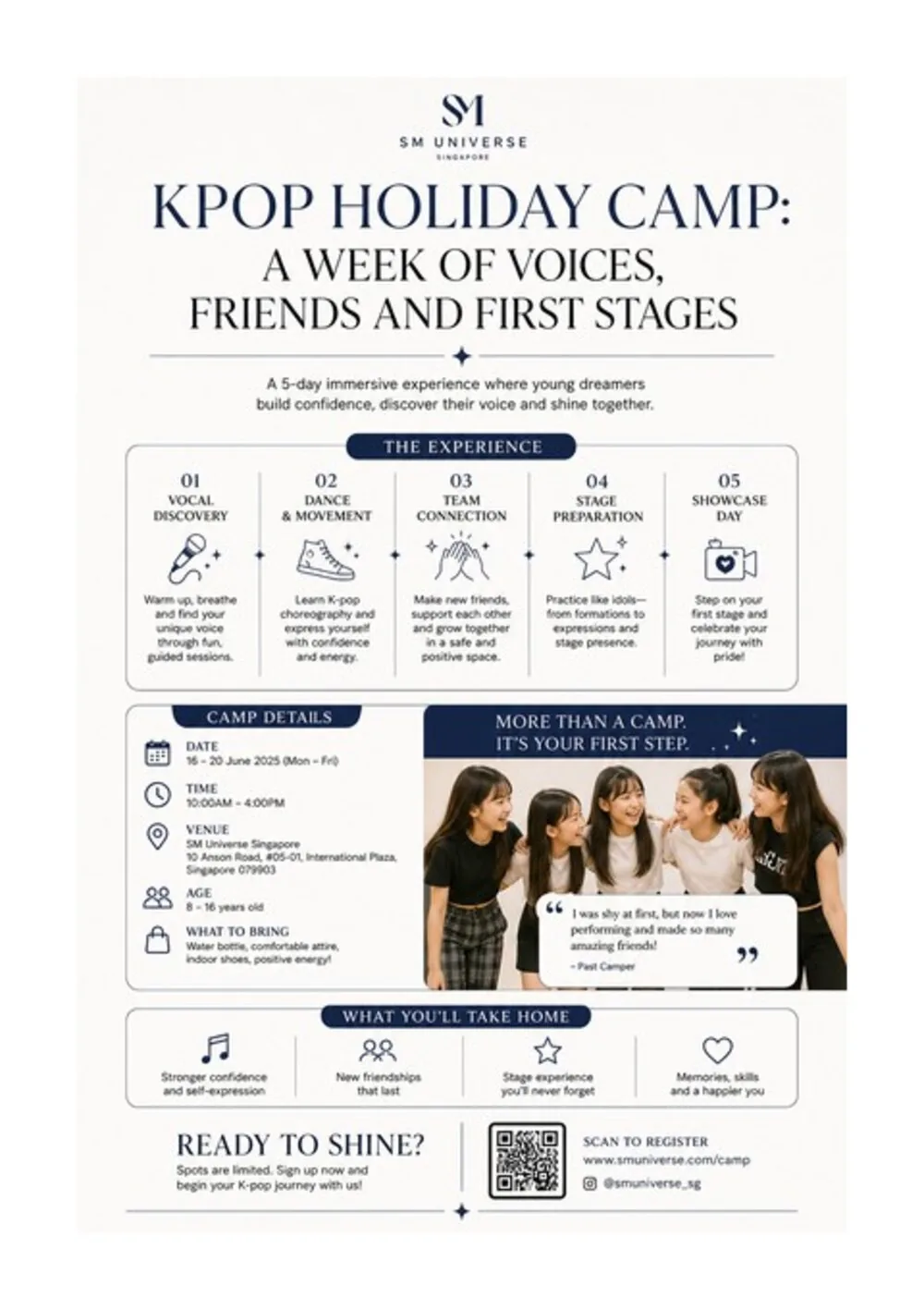 คอนเซปต์ครีเอทีฟ ทุกเสียงได้รับการรับฟัง PP3-M-06: 'Kpop Holiday Camp' คอนเซปต์อธิบายโปรแกรมสำหรับแคมป์เยาวชนห้าวัน
